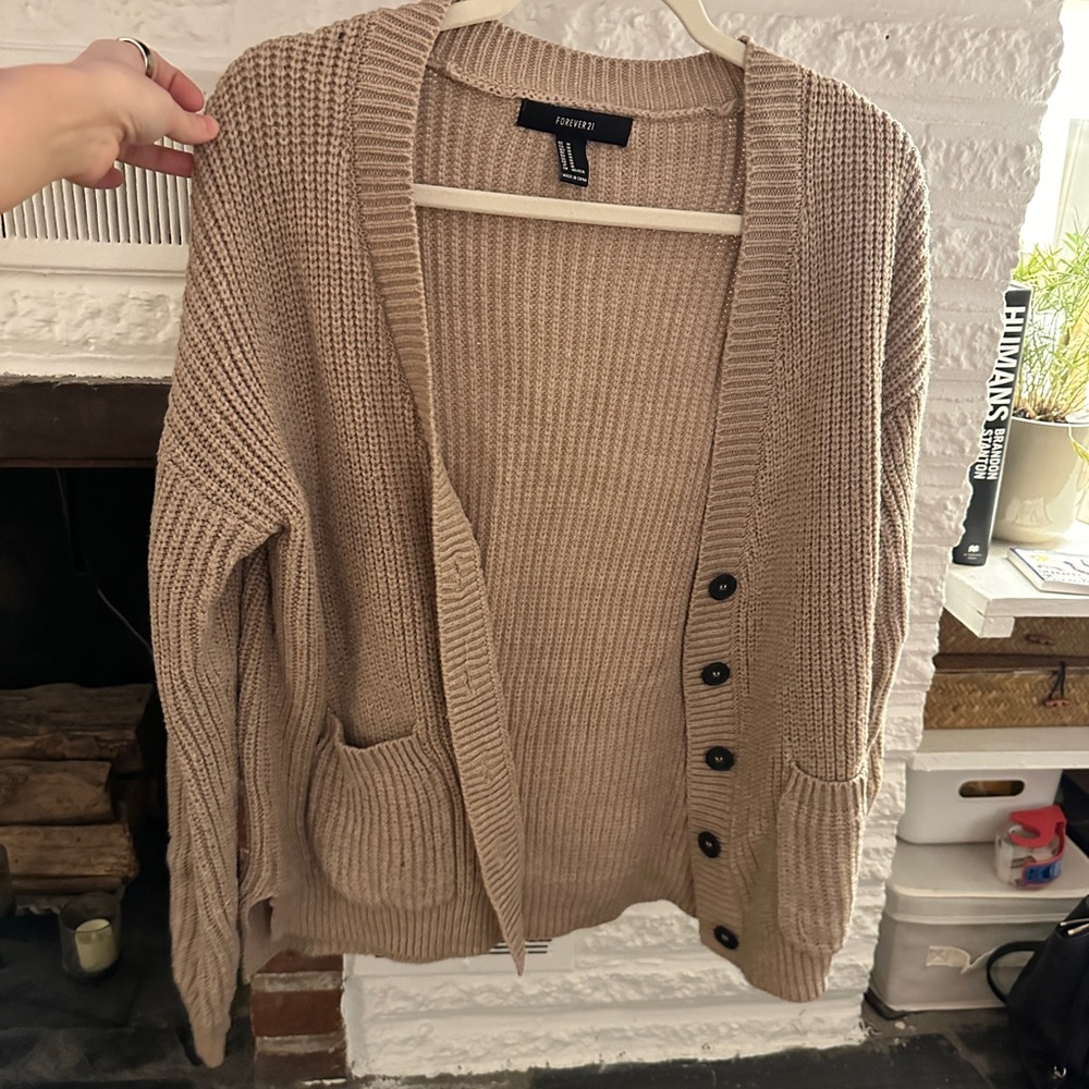 Forever 21 Brown Cardigan